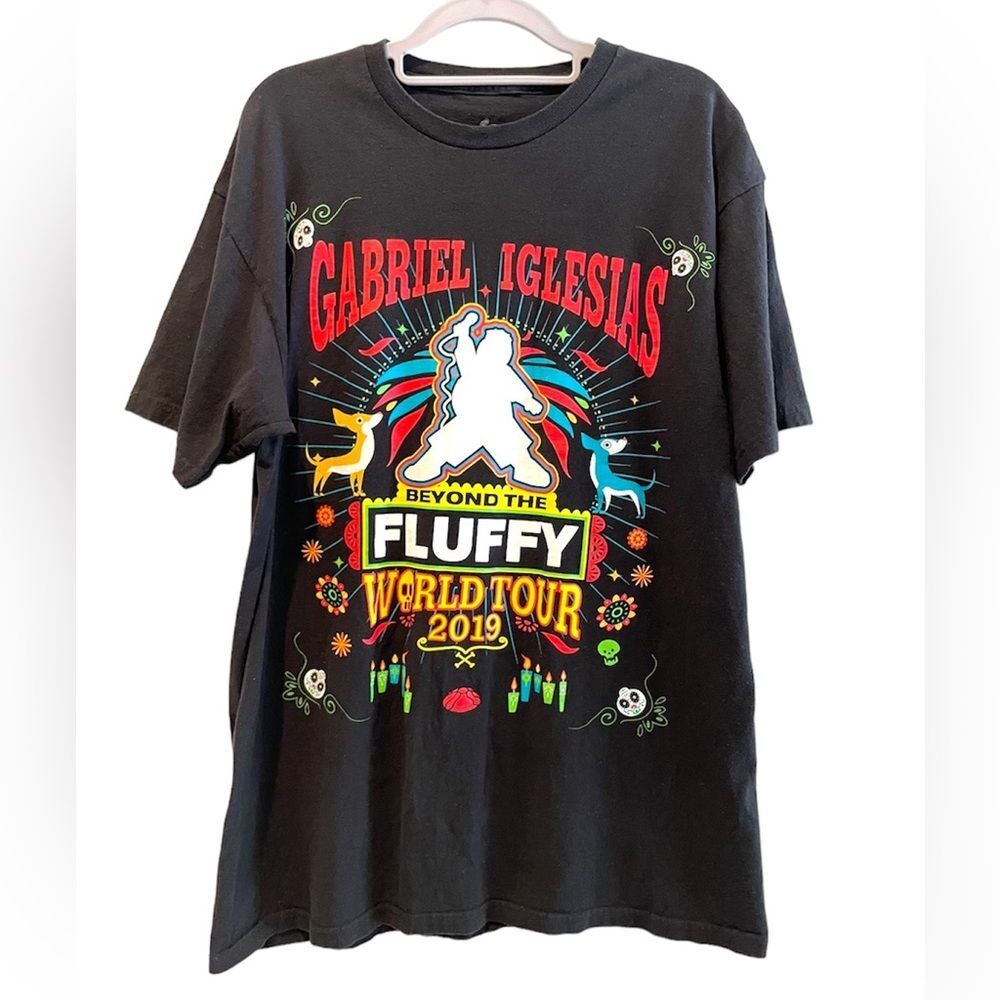 Gabriel Iglesias‎ 2019 World Tour Beyond The Fluffy T-Shirt Black Size Large